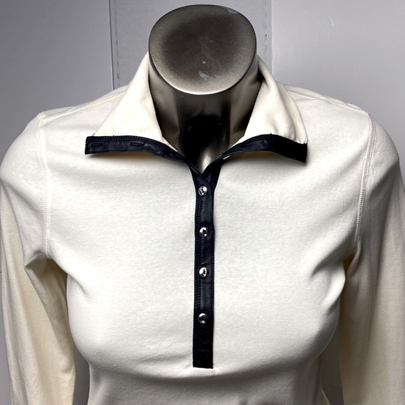 Chap Button Down Neck Winter Cream Sweater Work Dress Up or Down Size Large G\G - Picture 6 of 13